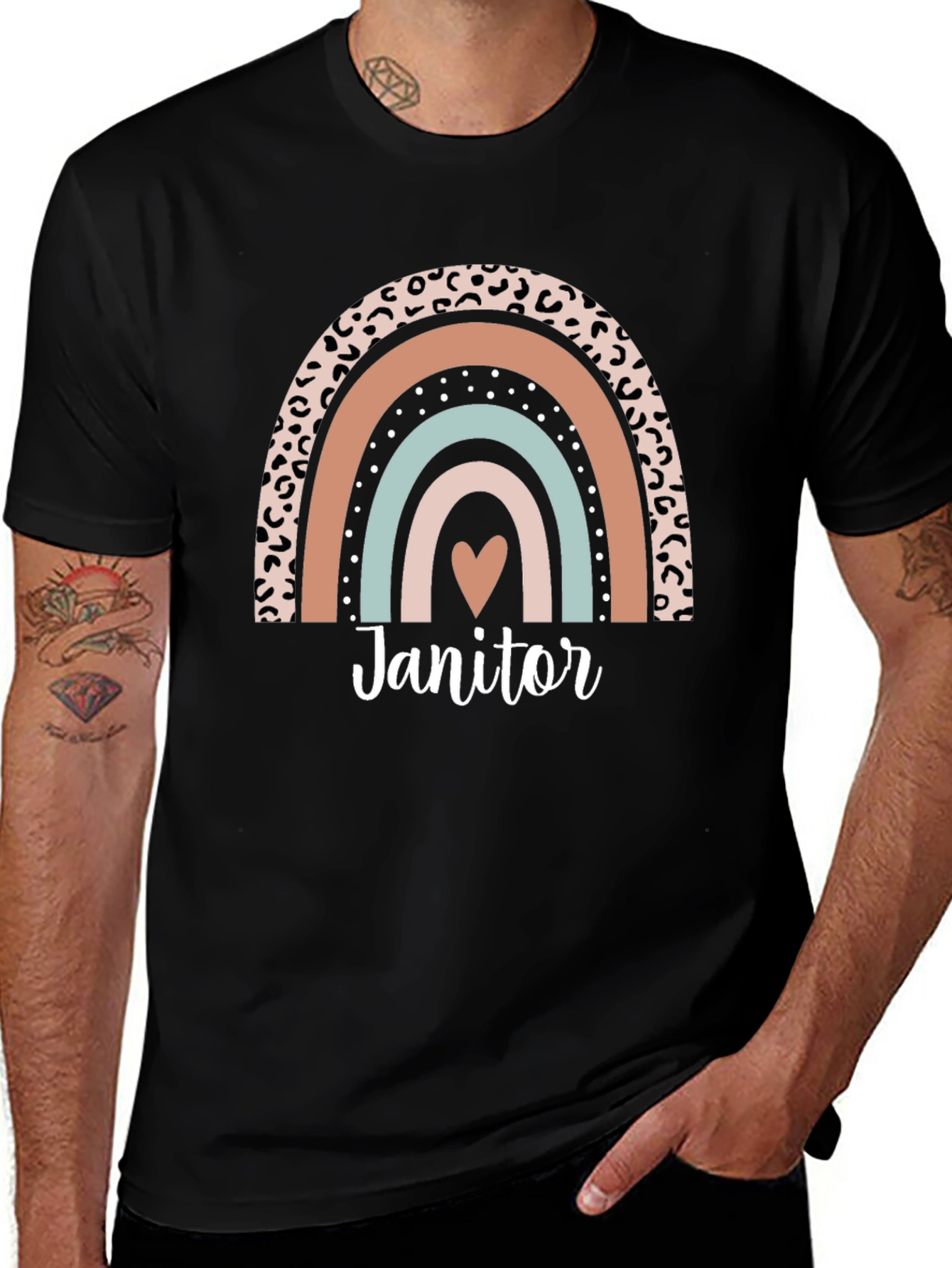 Janitor Rainbow Graphic T-Shirt