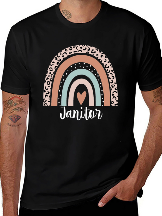 Janitor Rainbow Graphic T-Shirt