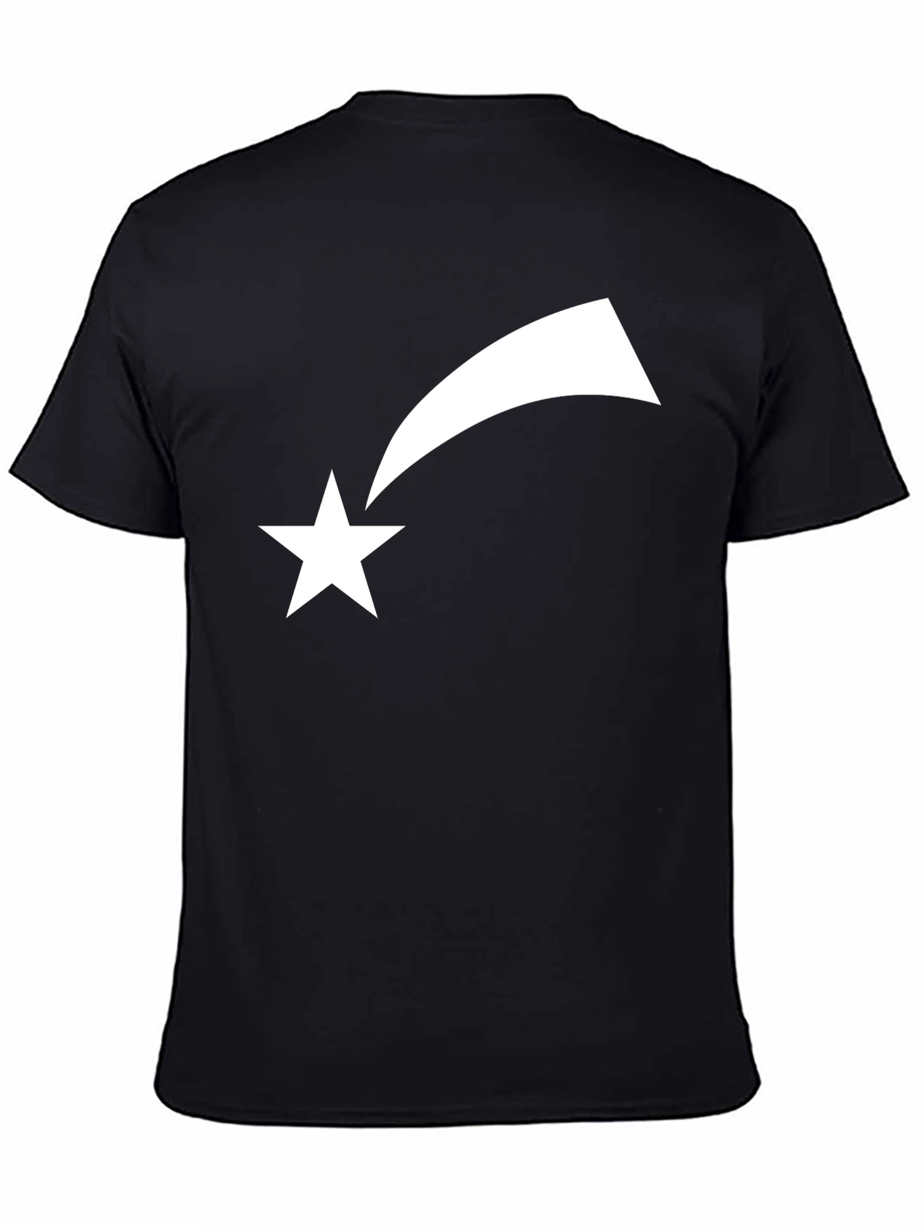 Shooting Star Graphic Tee - Black Cotton