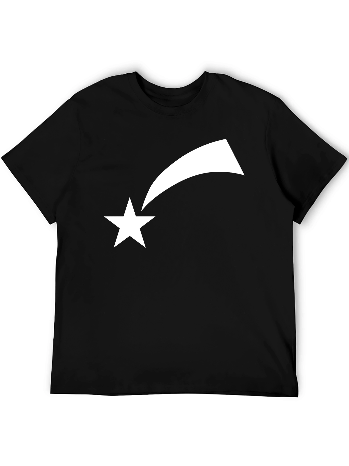 Shooting Star Graphic Tee - Black Cotton