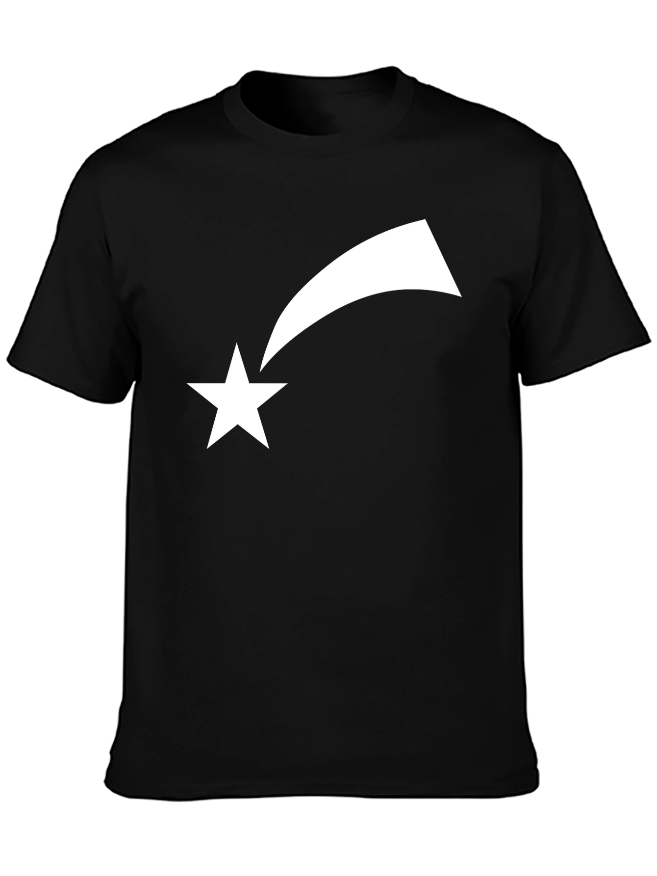 Shooting Star Graphic Tee - Black Cotton