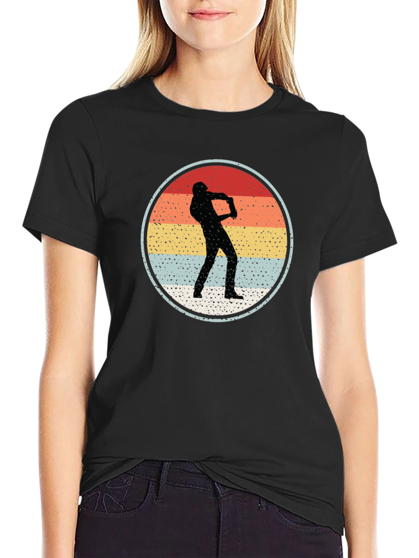 Retro Saxophone Player Graphic Tee
