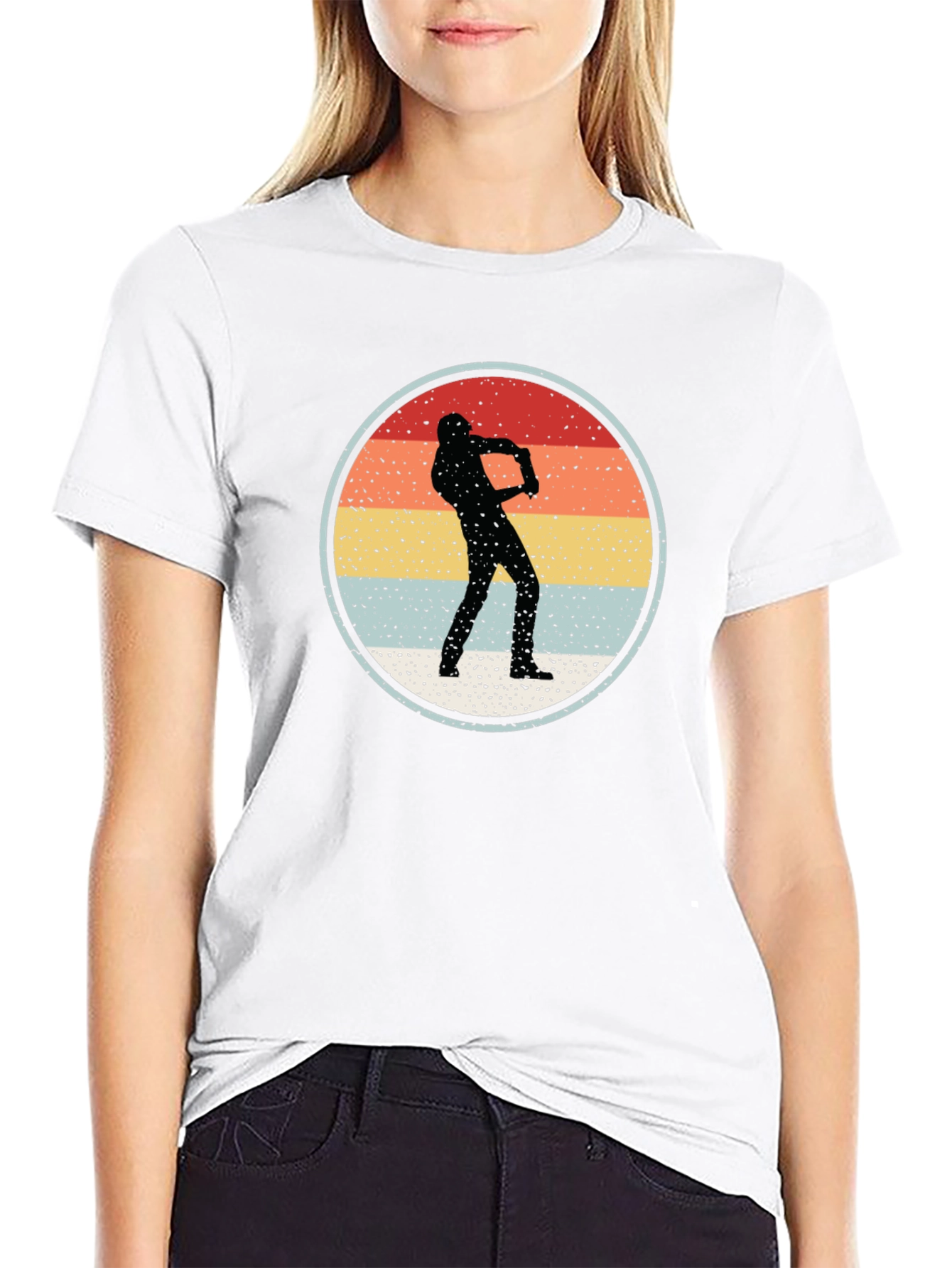Retro Saxophone Player Graphic Tee