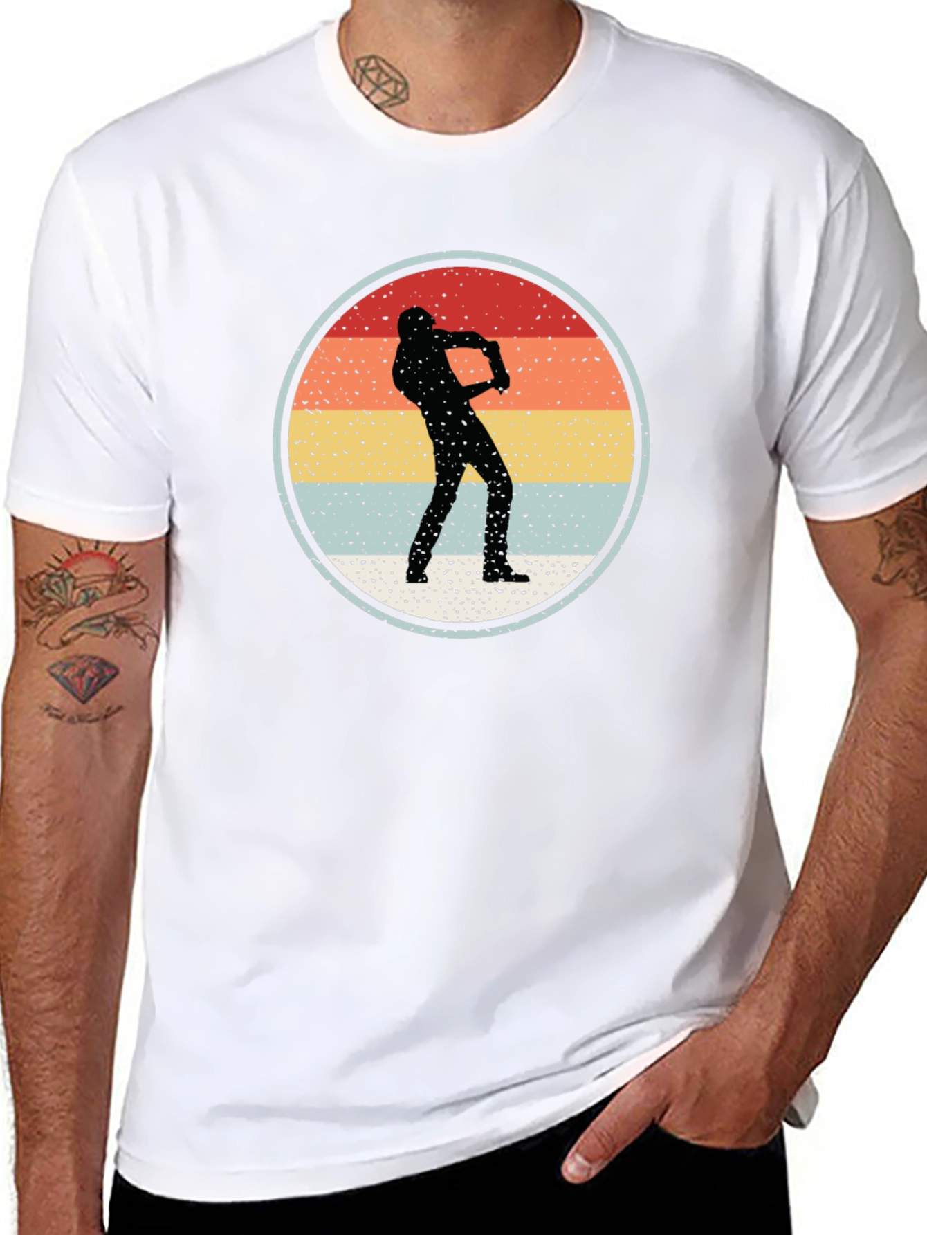 Retro Saxophone Player Graphic Tee