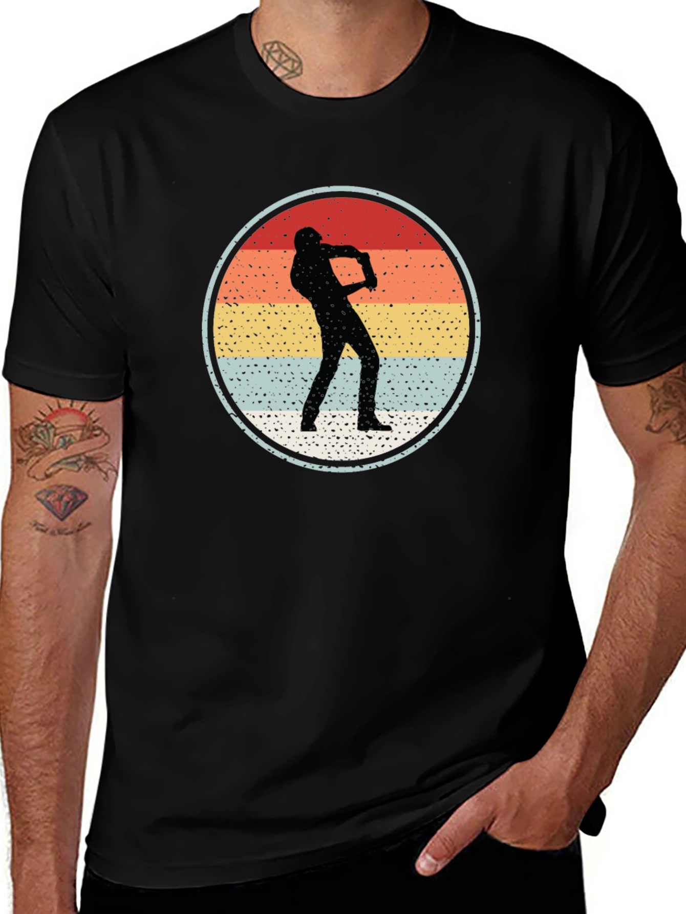 Retro Saxophone Player Graphic Tee