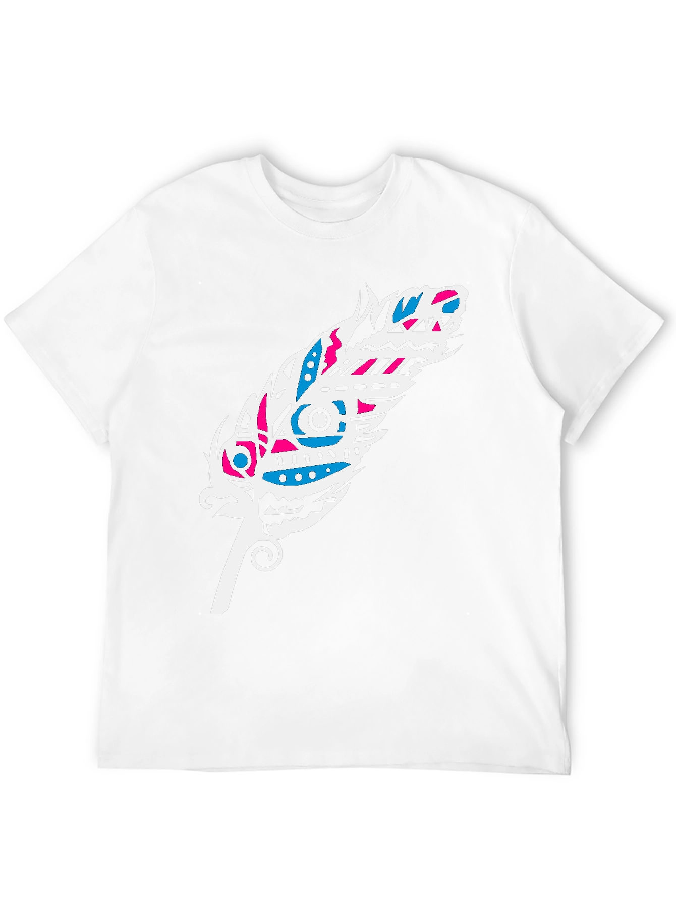 Tribal Feather Graphic Tee - Black