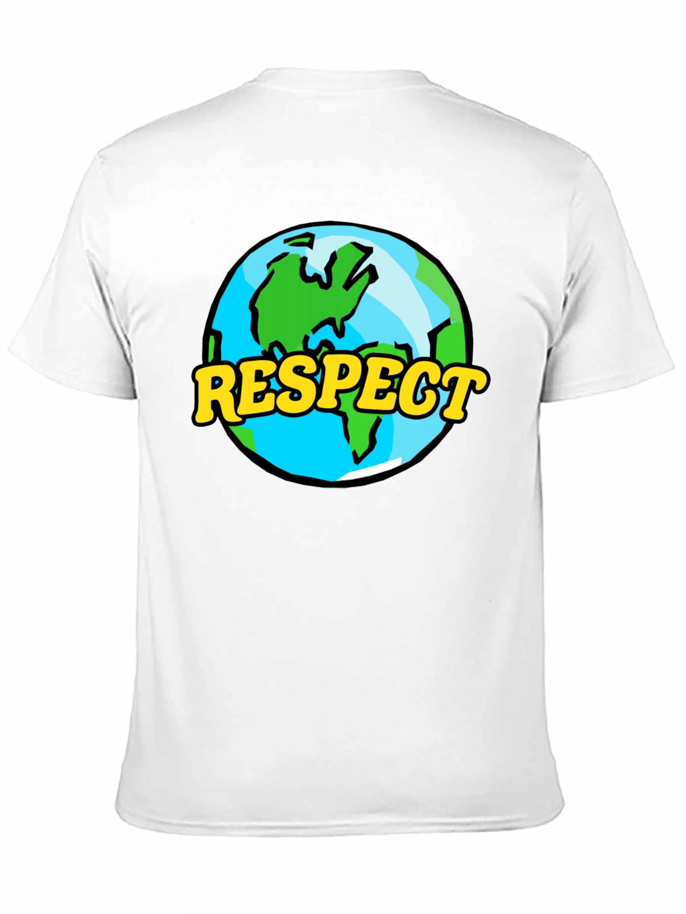 Respect Earth Graphic Tee - Black Crew Neck T-Shirt