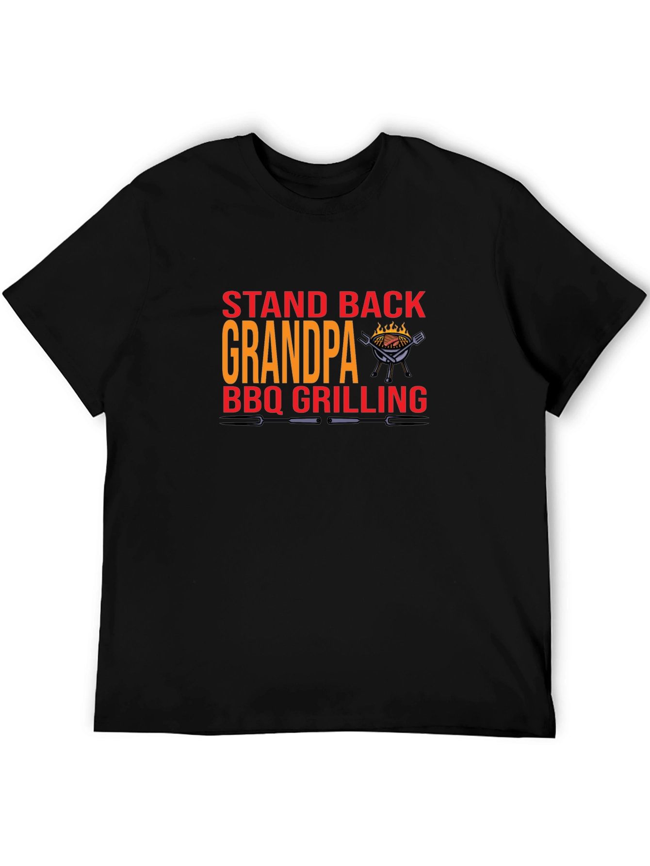 Grandpa BBQ Grilling Graphic T-Shirt