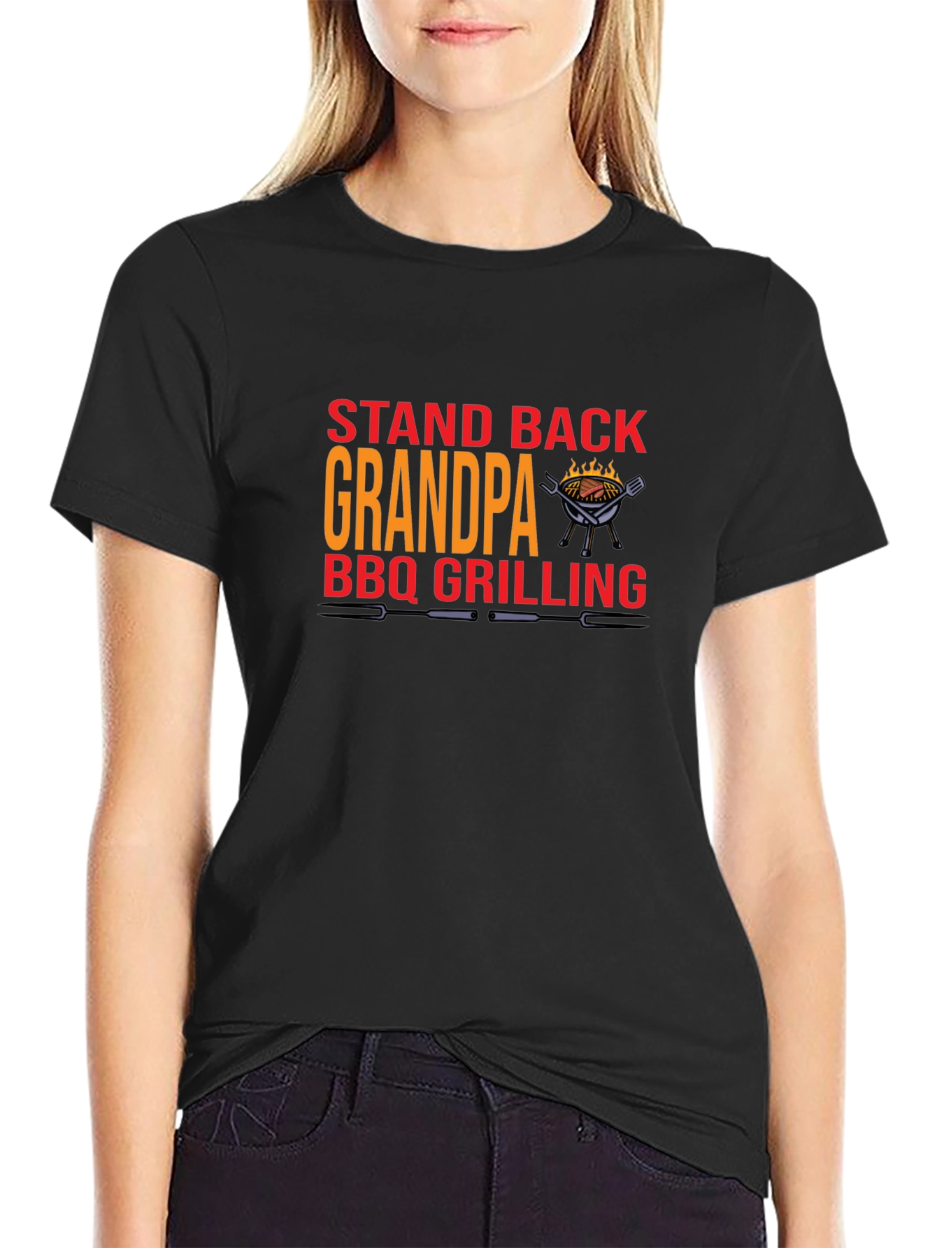 Grandpa BBQ Grilling Graphic T-Shirt