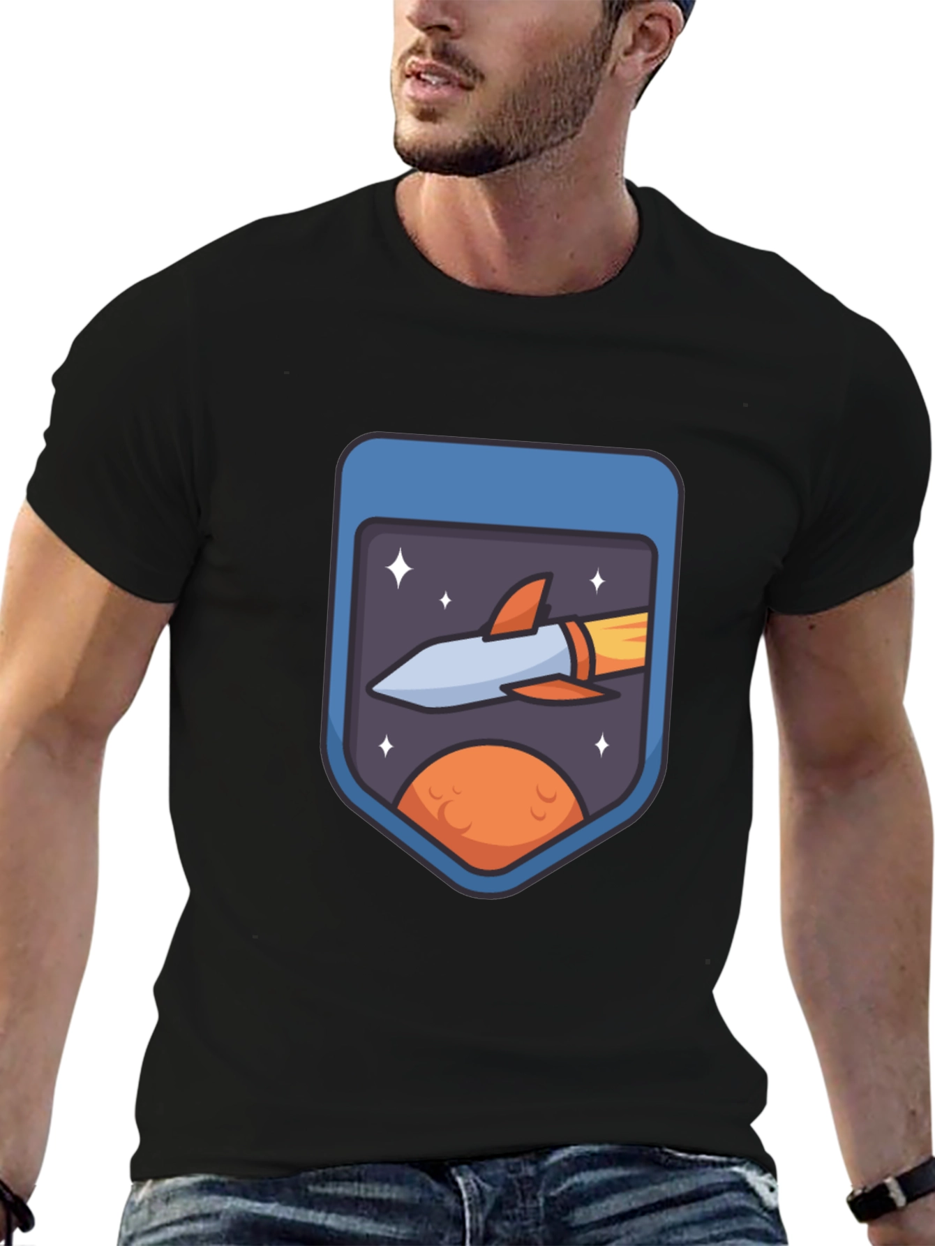 Rocket Badge Graphic Tee - Space Adventure Shirt