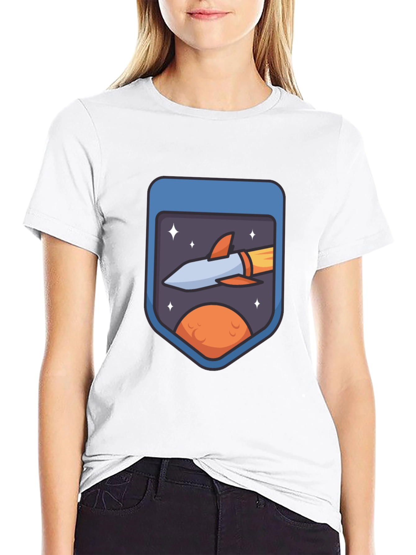 Rocket Badge Graphic Tee - Space Adventure Shirt