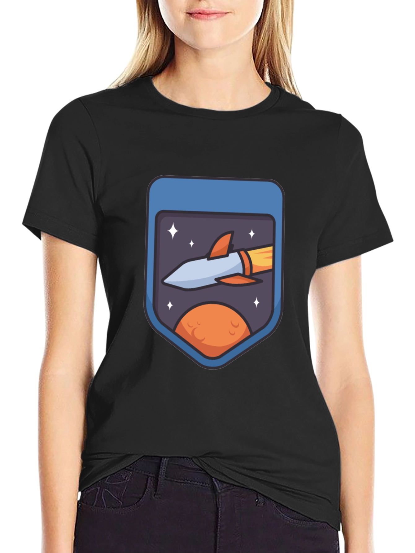 Rocket Badge Graphic Tee - Space Adventure Shirt