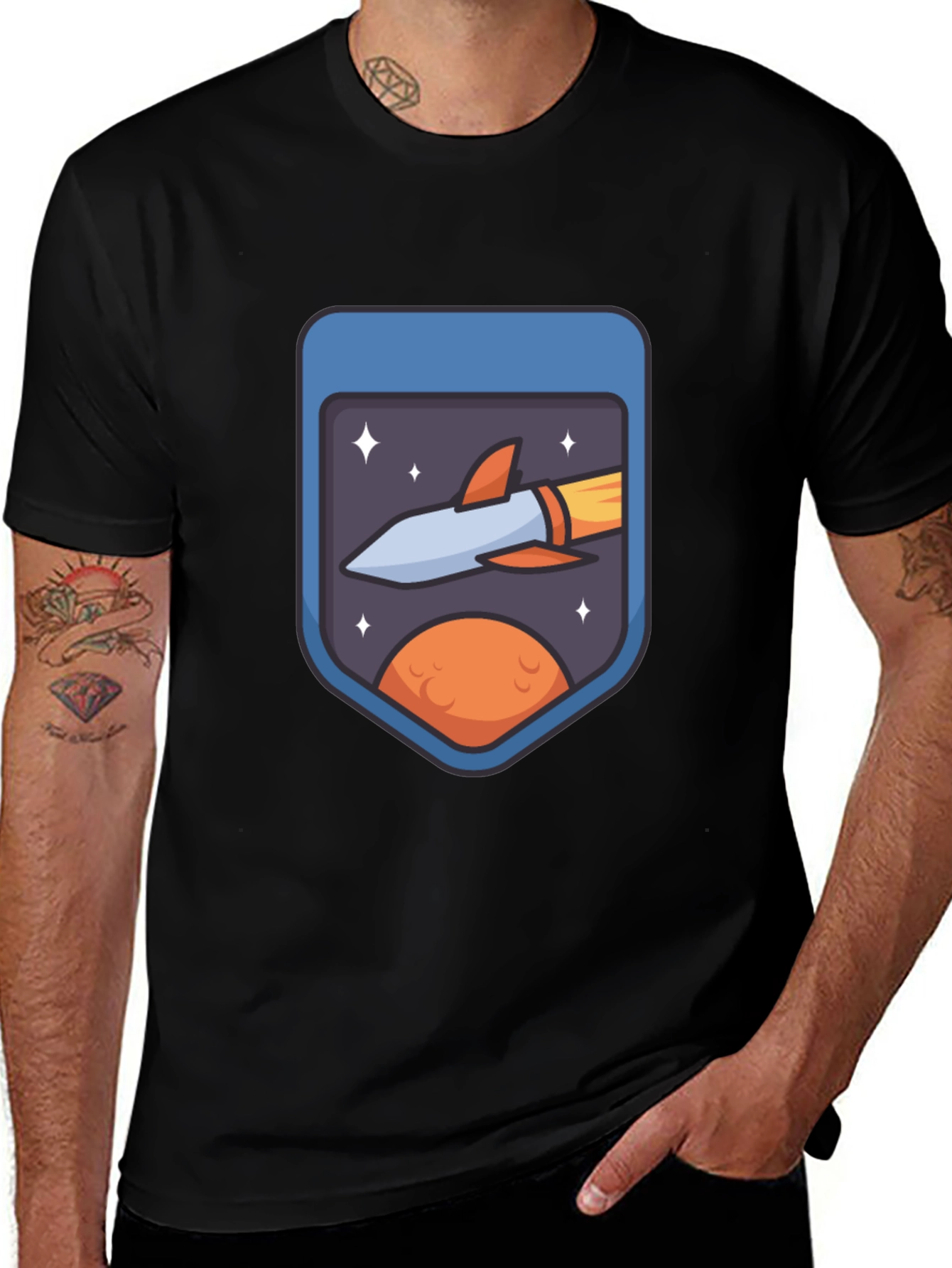 Rocket Badge Graphic Tee - Space Adventure Shirt