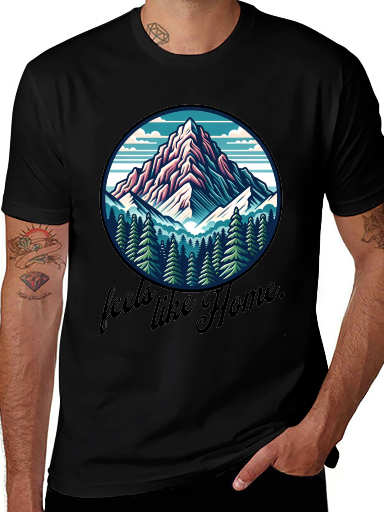 Mountain Feels Like Home Graphic Tee
