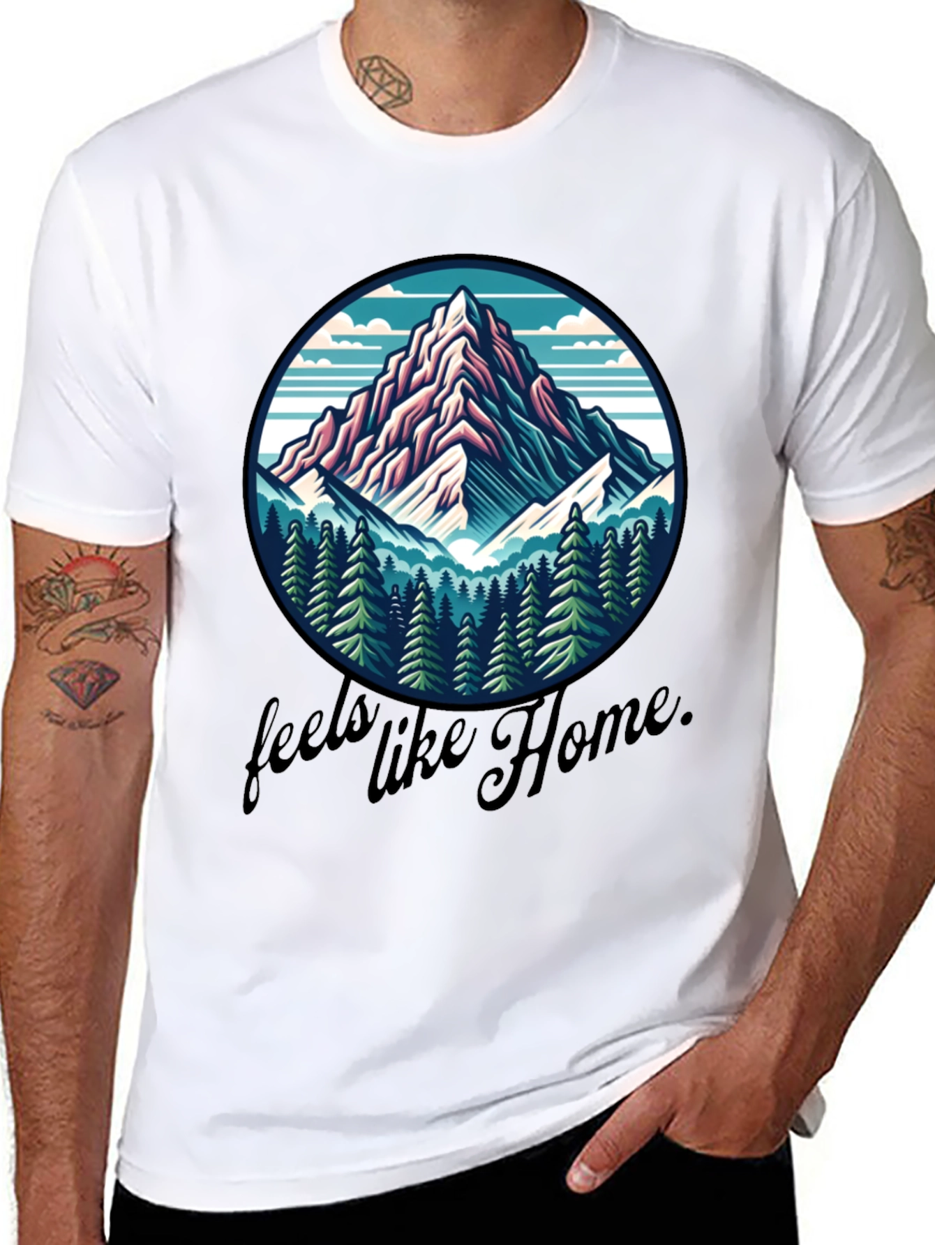 Mountain Feels Like Home Graphic Tee