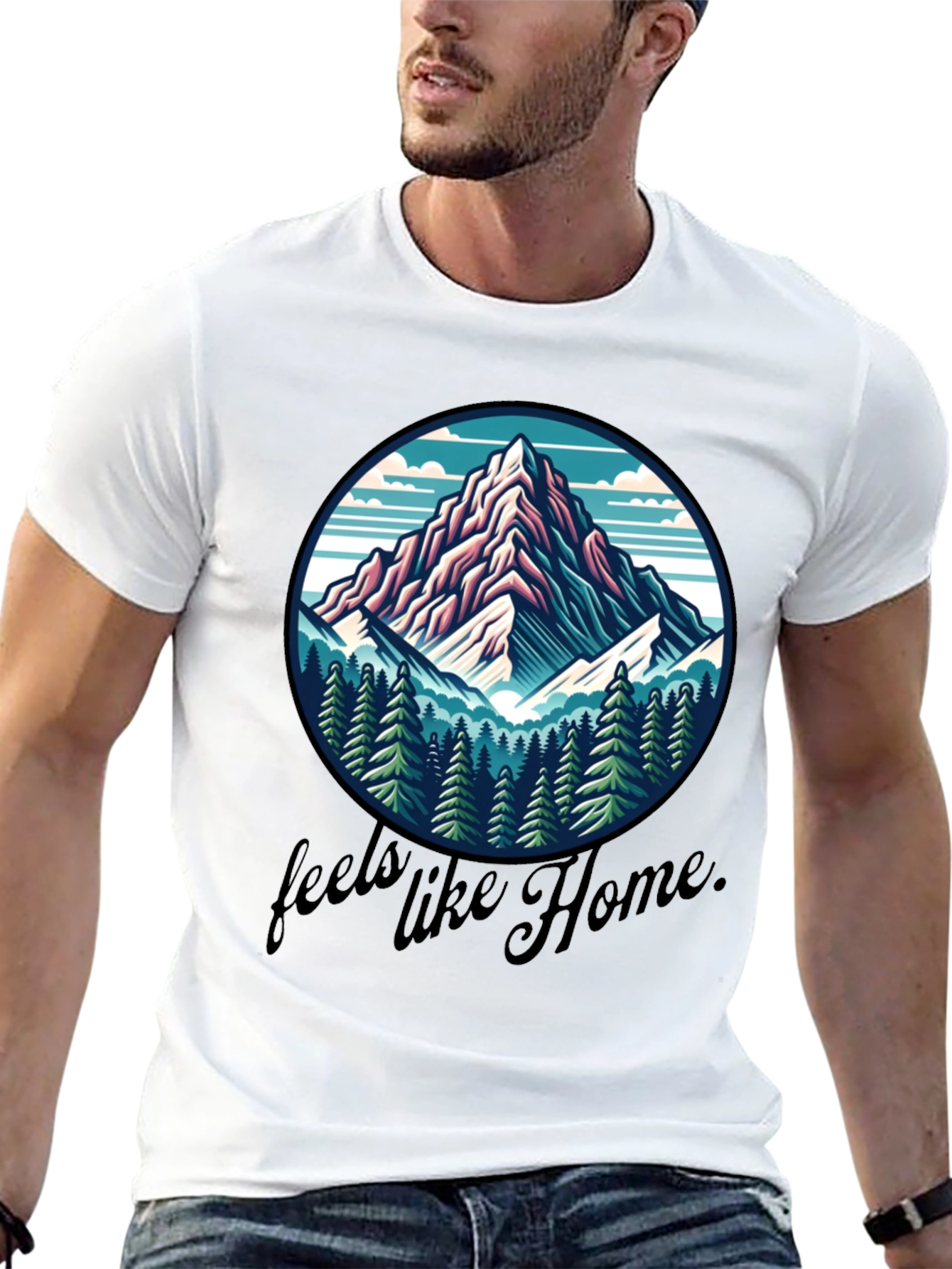 Mountain Feels Like Home Graphic Tee