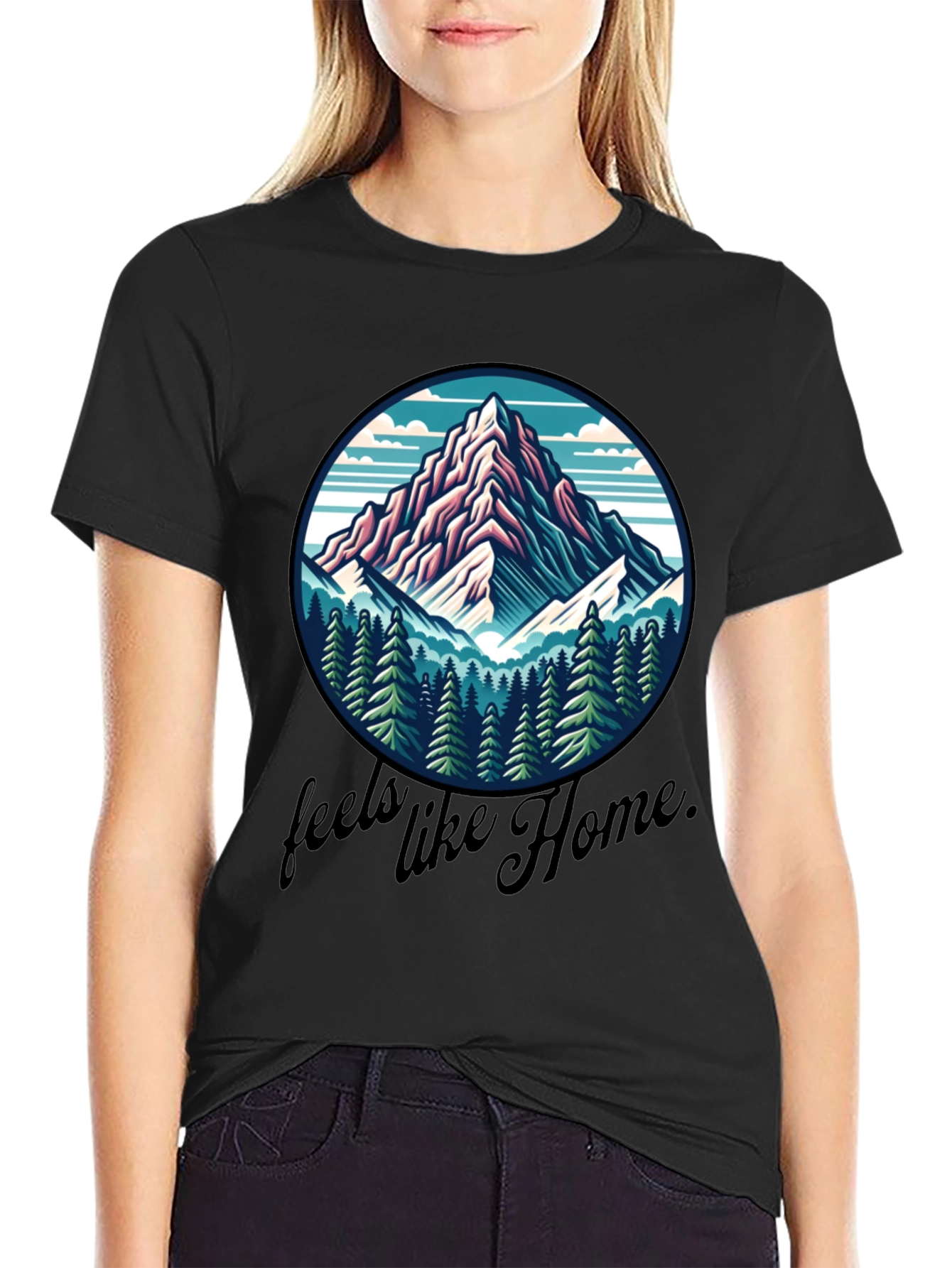 Mountain Feels Like Home Graphic Tee
