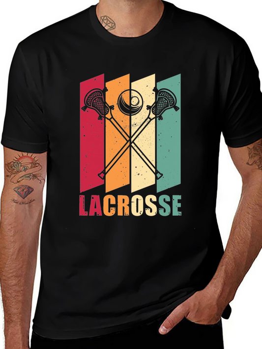 Retro Lacrosse T-Shirt - Vintage Style Design