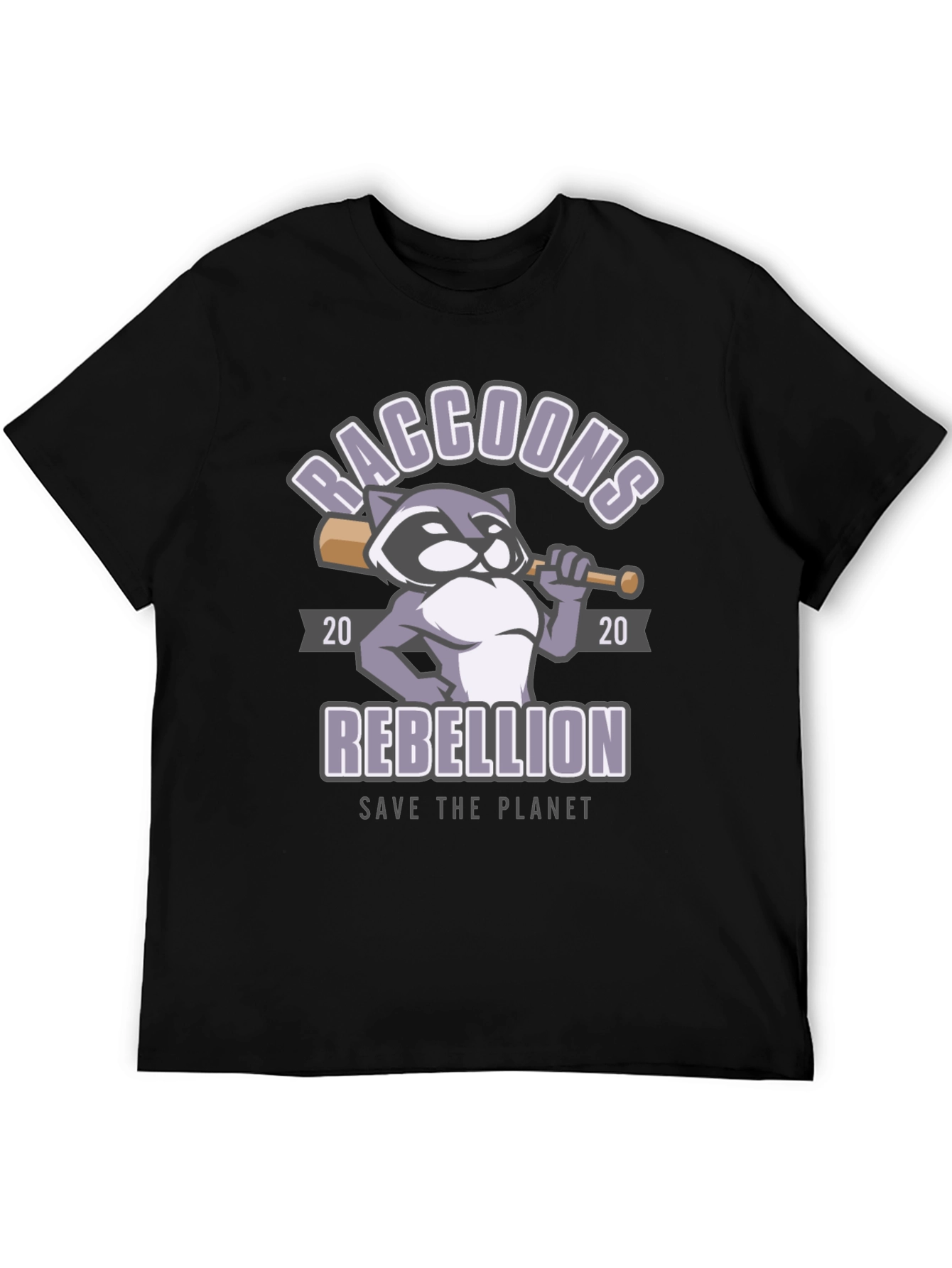 Raccoon Rebellion Graphic T-Shirt - Save the Planet