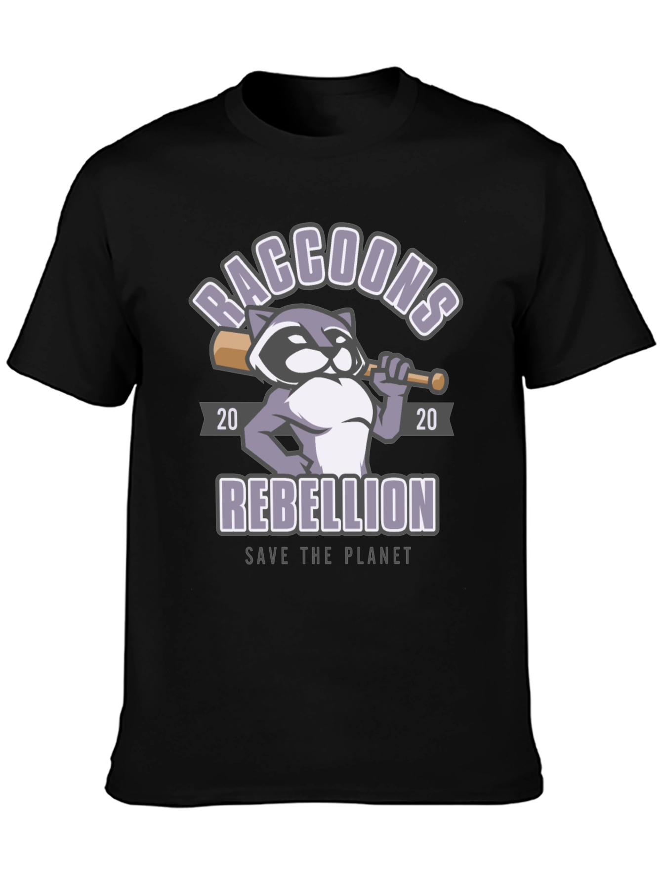 Raccoon Rebellion Graphic T-Shirt - Save the Planet
