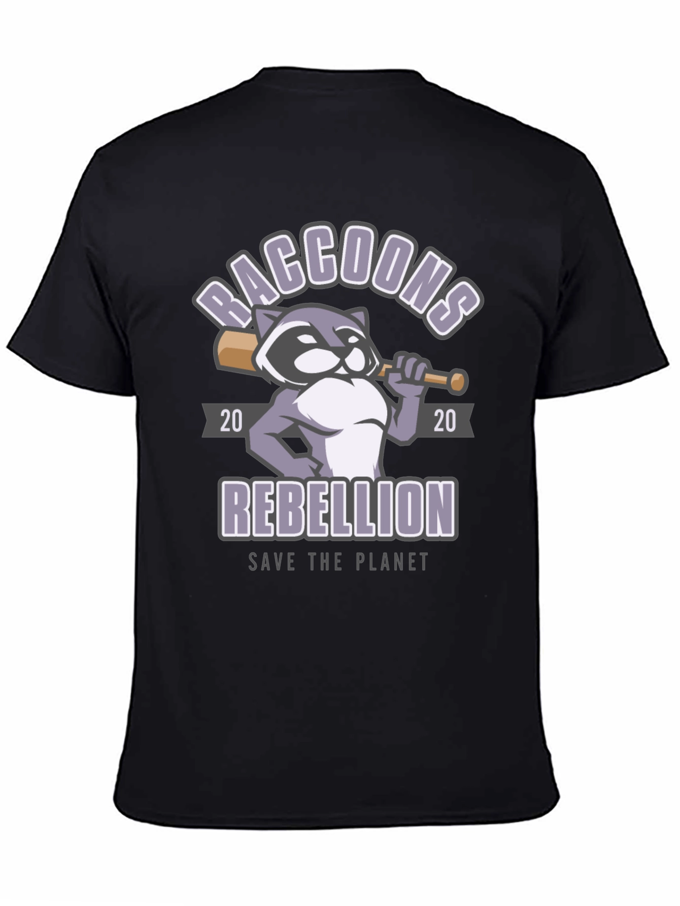 Raccoon Rebellion Graphic T-Shirt - Save the Planet