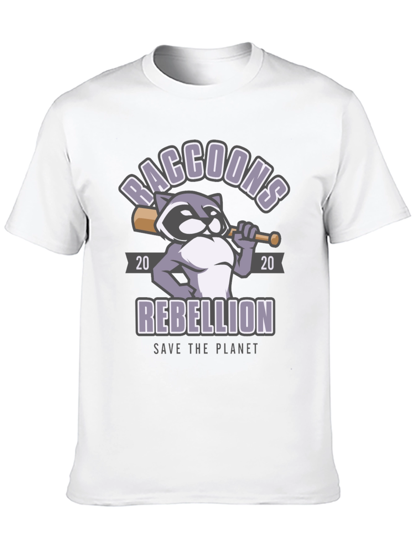 Raccoon Rebellion Graphic T-Shirt - Save the Planet
