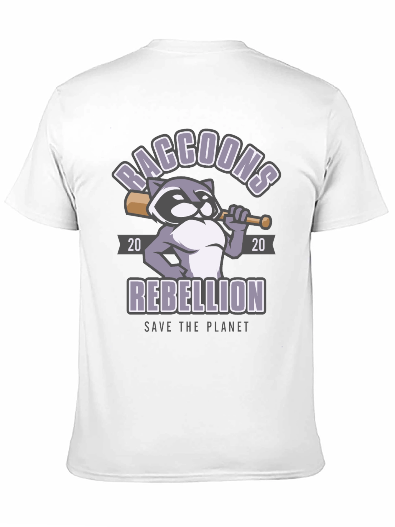 Raccoon Rebellion Graphic T-Shirt - Save the Planet