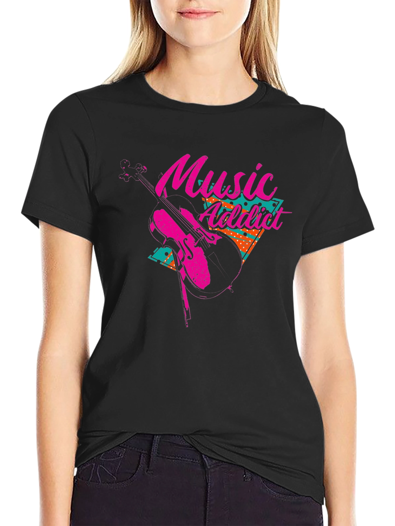 Music Addict Graphic Tee - Retro Style