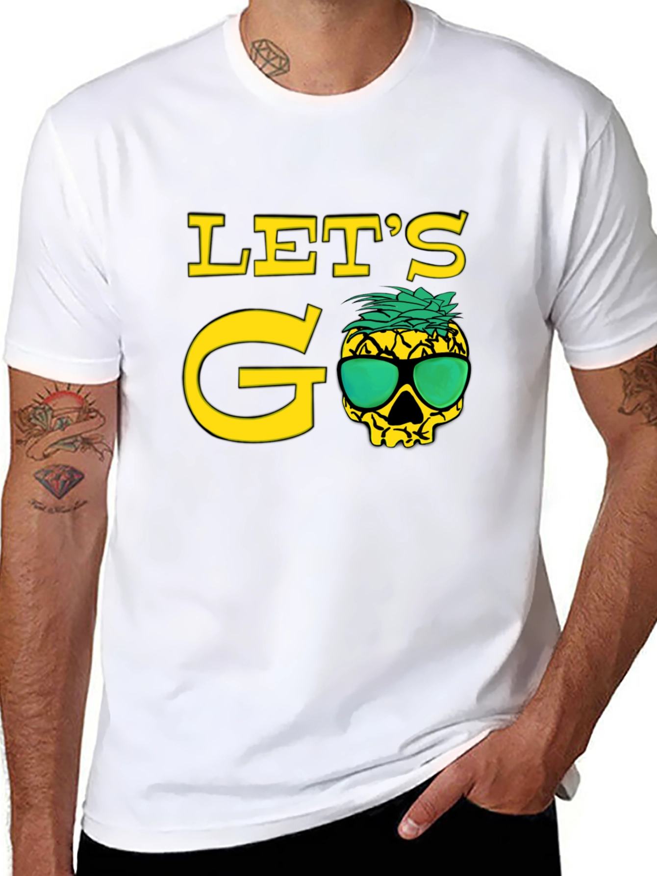 Lets Go Pineapple Skull T-Shirt