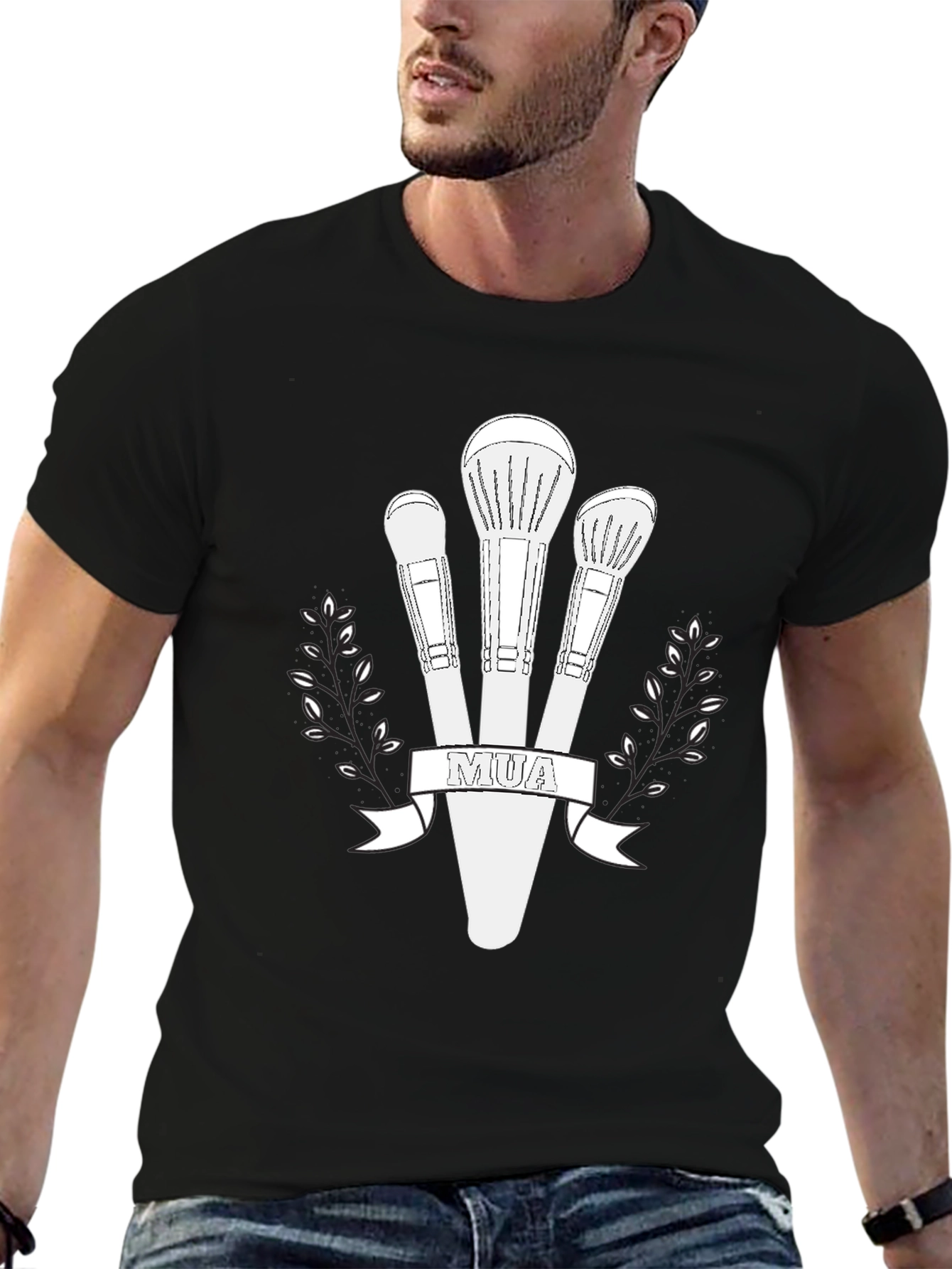 MUA Makeup Brush Graphic Tee - Black