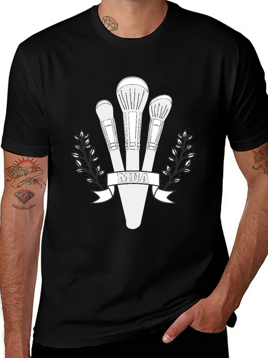 MUA Makeup Brush Graphic Tee - Black