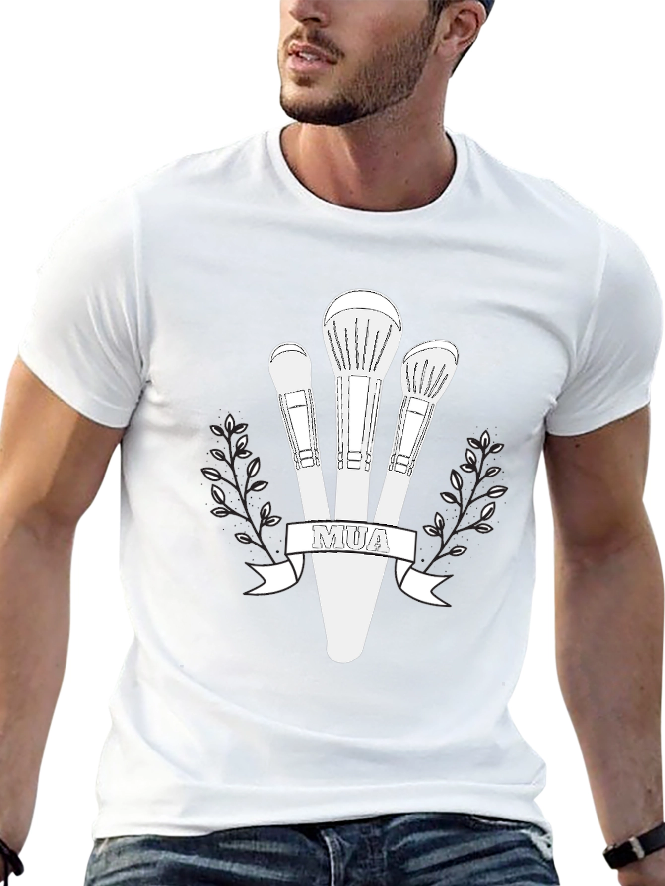 MUA Makeup Brush Graphic Tee - Black