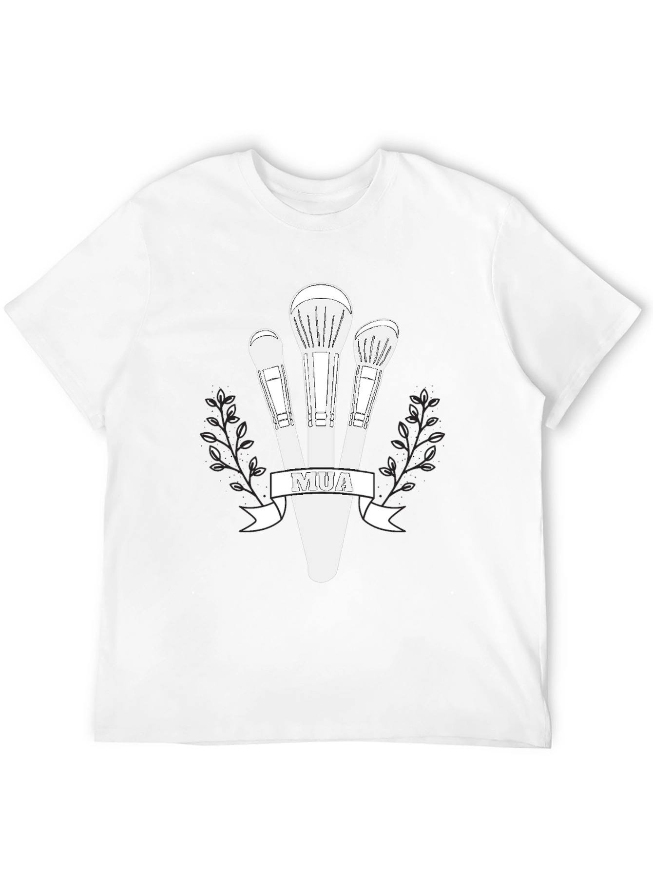 MUA Makeup Brush Graphic Tee - Black