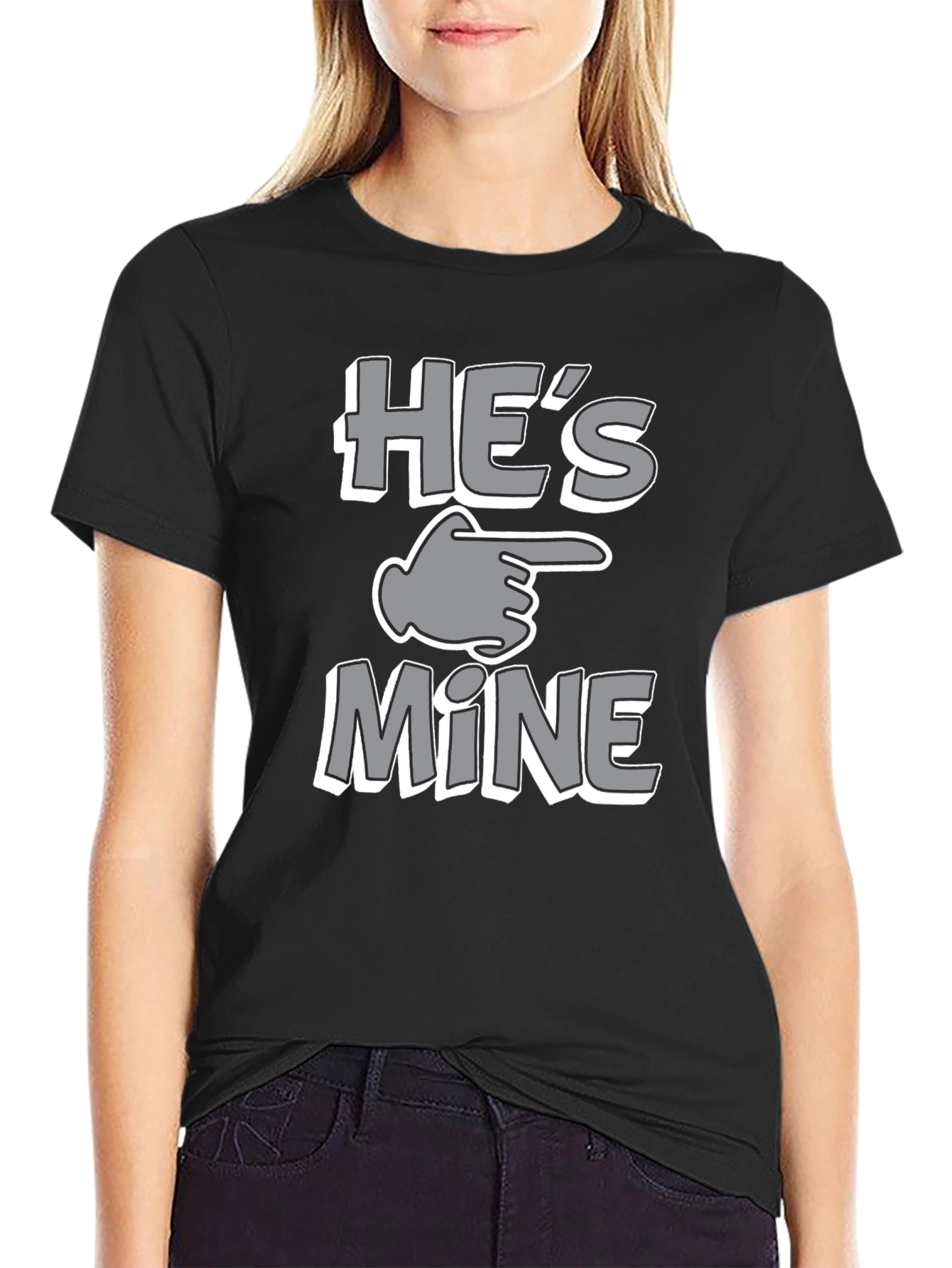 Hes Mine T-Shirt - Funny Couples Matching Tee