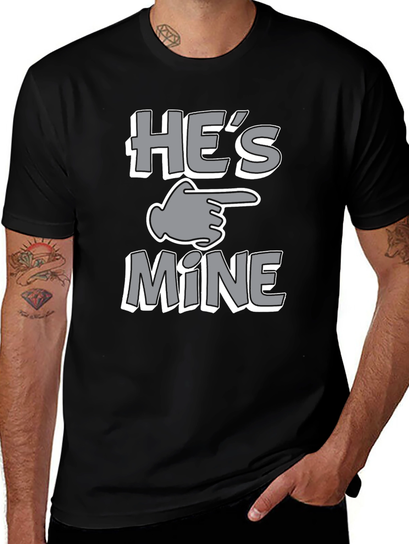 Hes Mine T-Shirt - Funny Couples Matching Tee