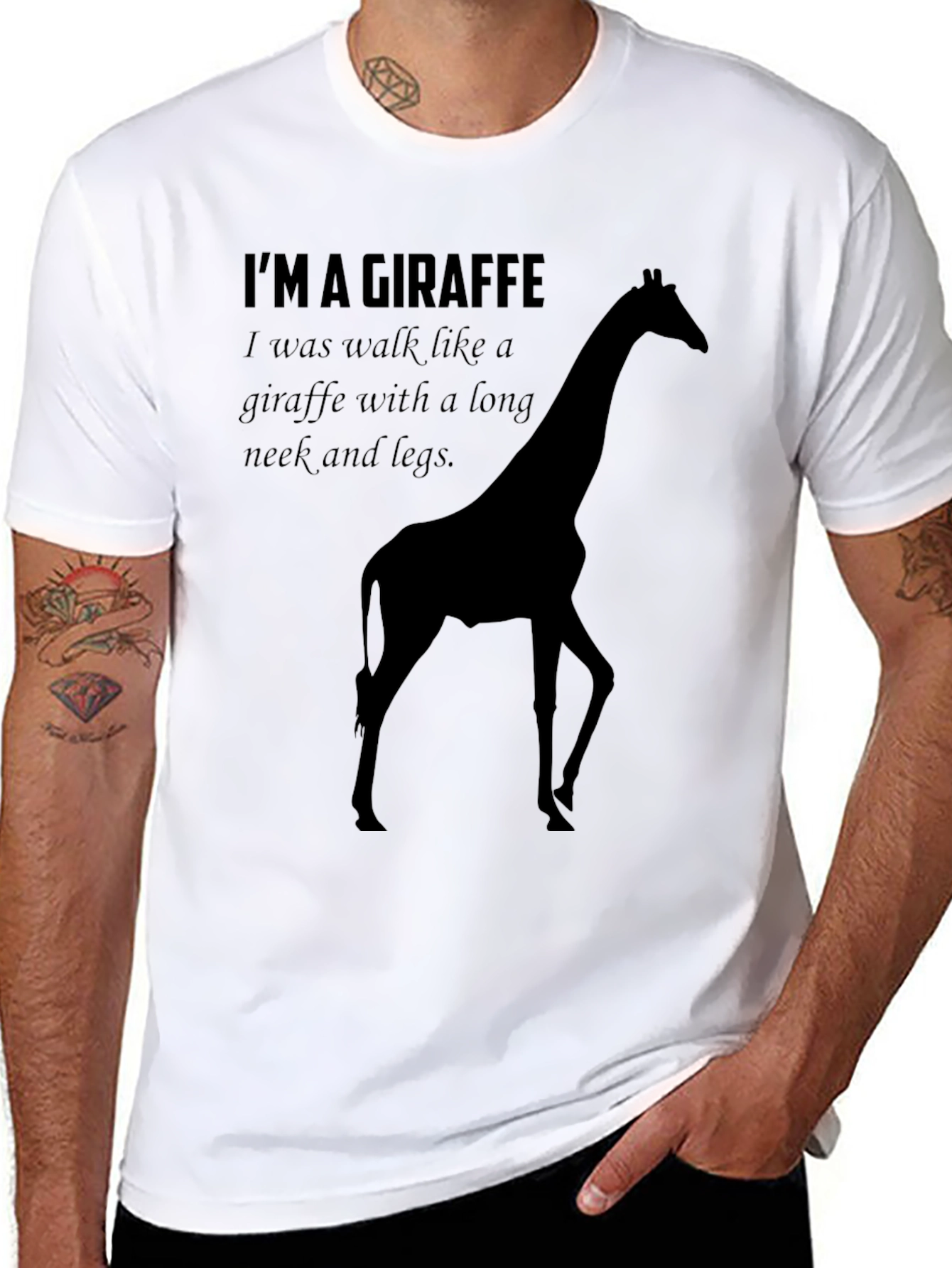 Im A Giraffe T-Shirt - Funny Novelty Tee