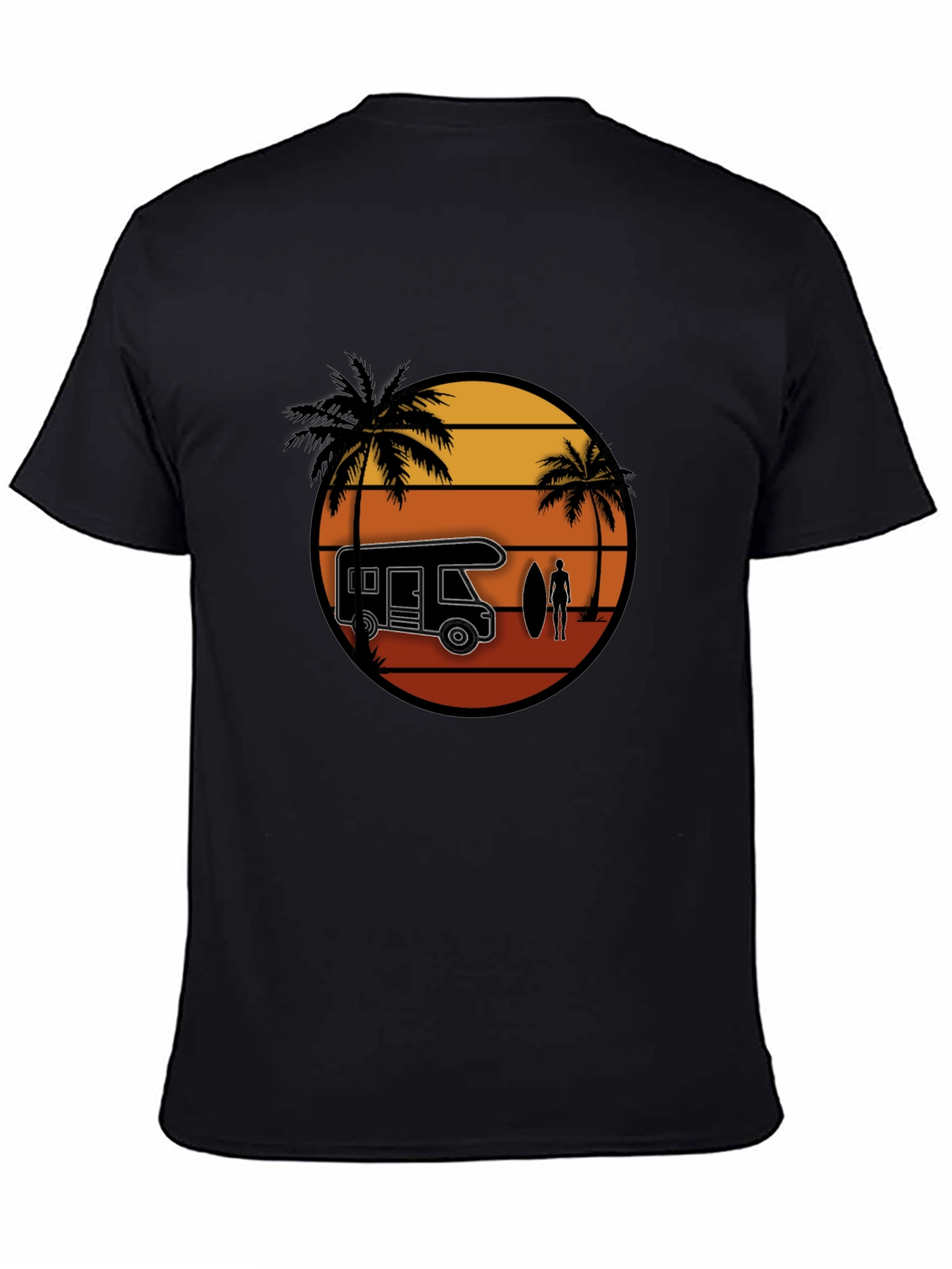 Sunset Camper Van T-Shirt - Surfer Design Tee