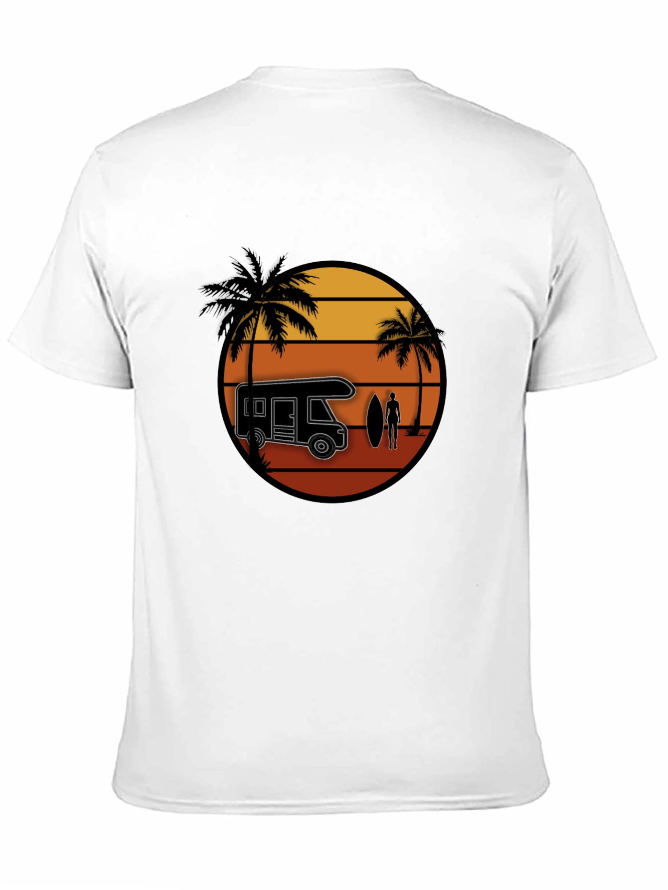 Sunset Camper Van T-Shirt - Surfer Design Tee