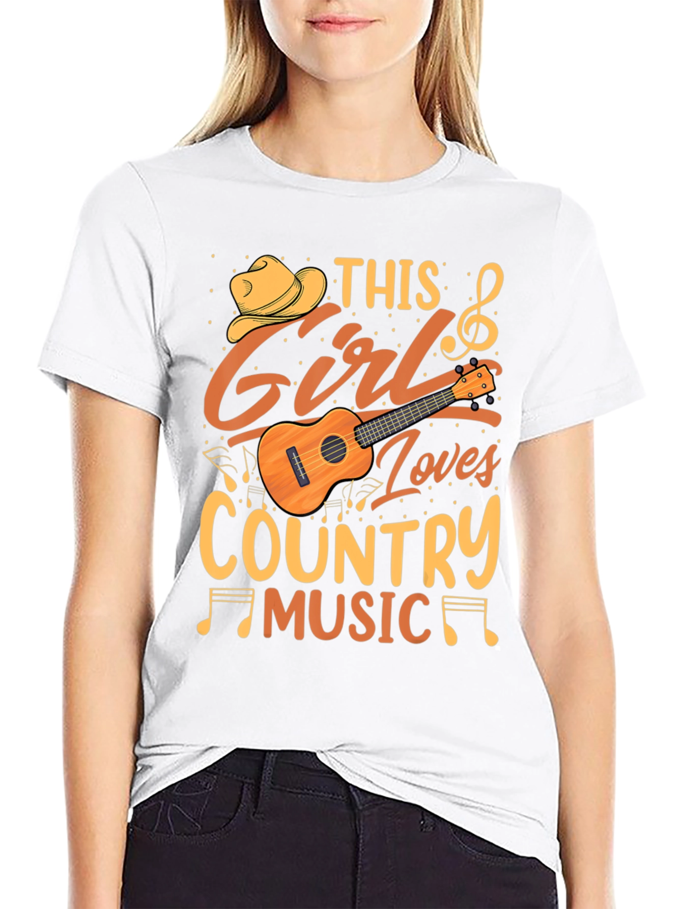 This Girl Loves Country Music Graphic Tee