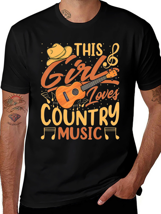 This Girl Loves Country Music Graphic Tee