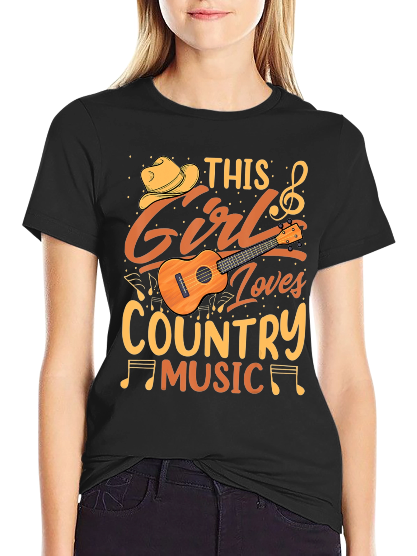 This Girl Loves Country Music Graphic Tee
