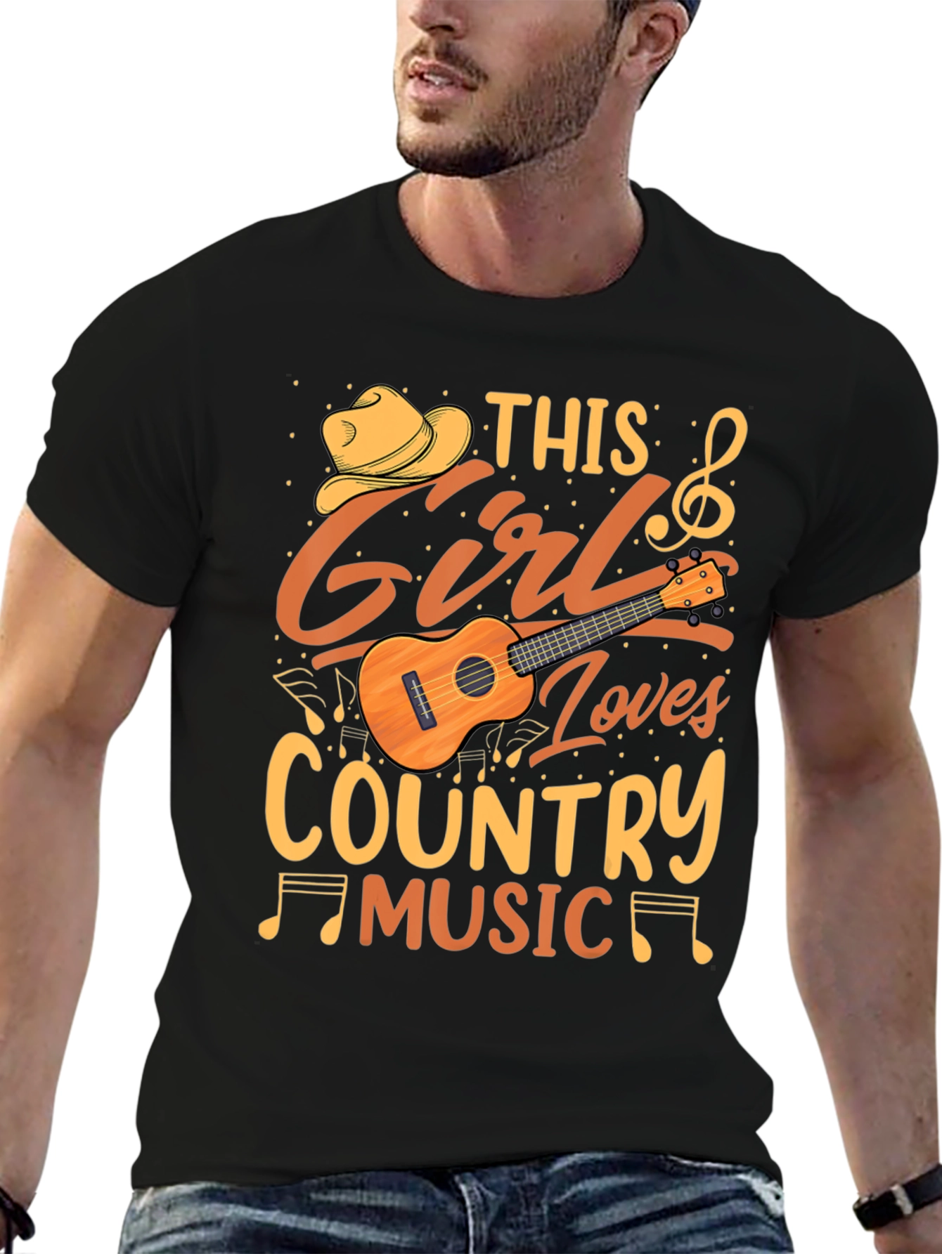 This Girl Loves Country Music Graphic Tee