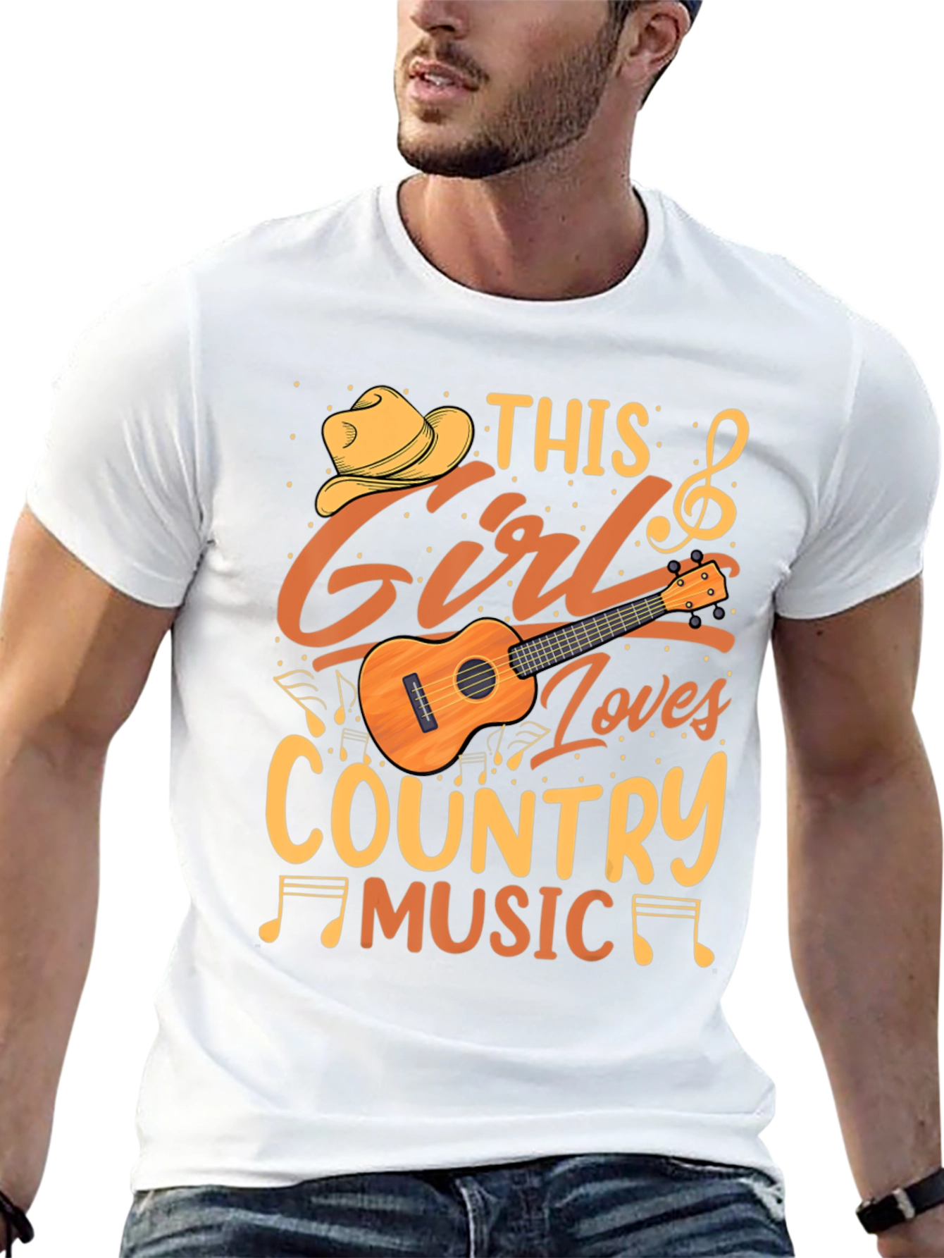 This Girl Loves Country Music Graphic Tee