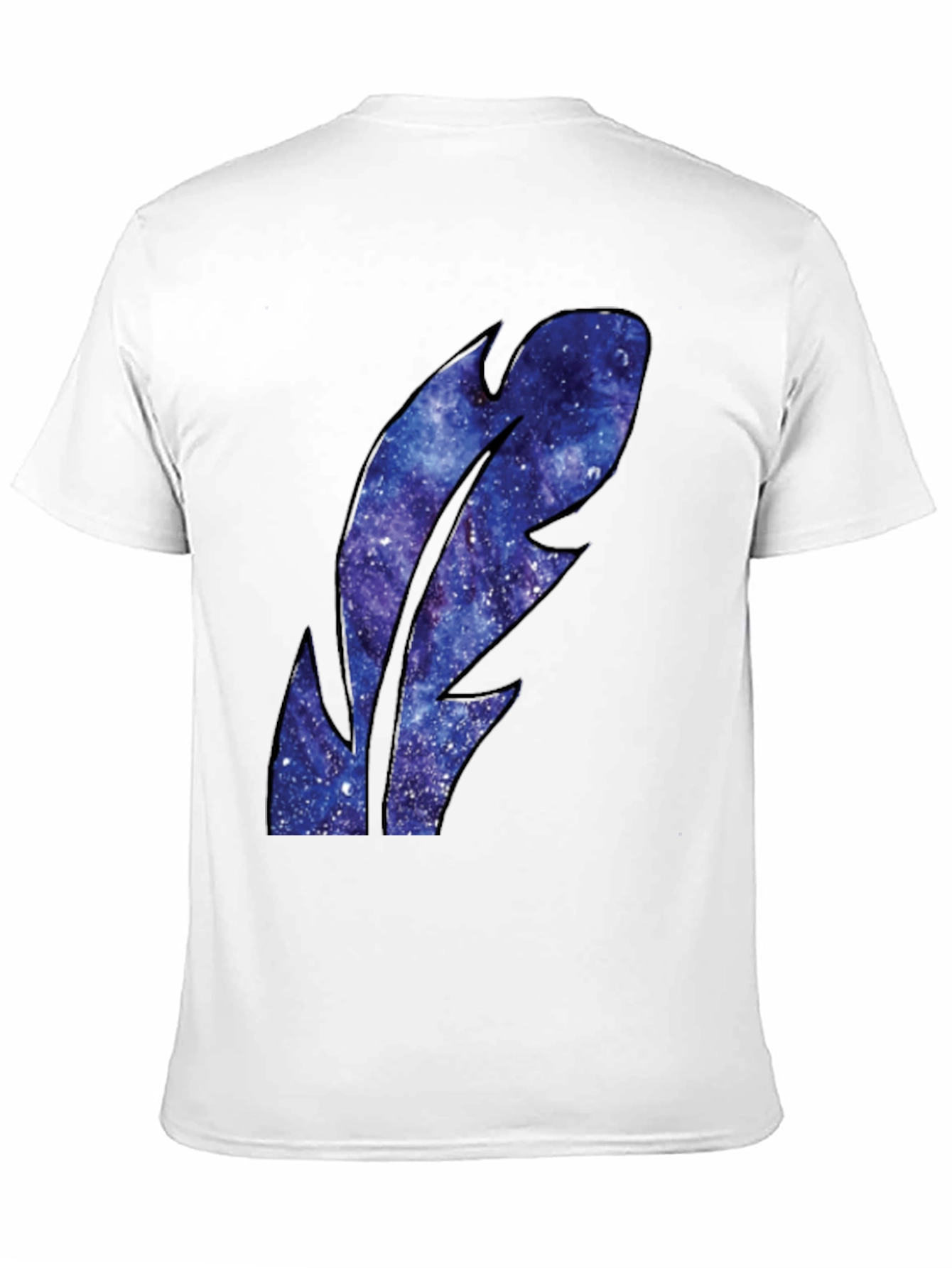 Galaxy Feather Graphic Tee - Mens Black T-Shirt
