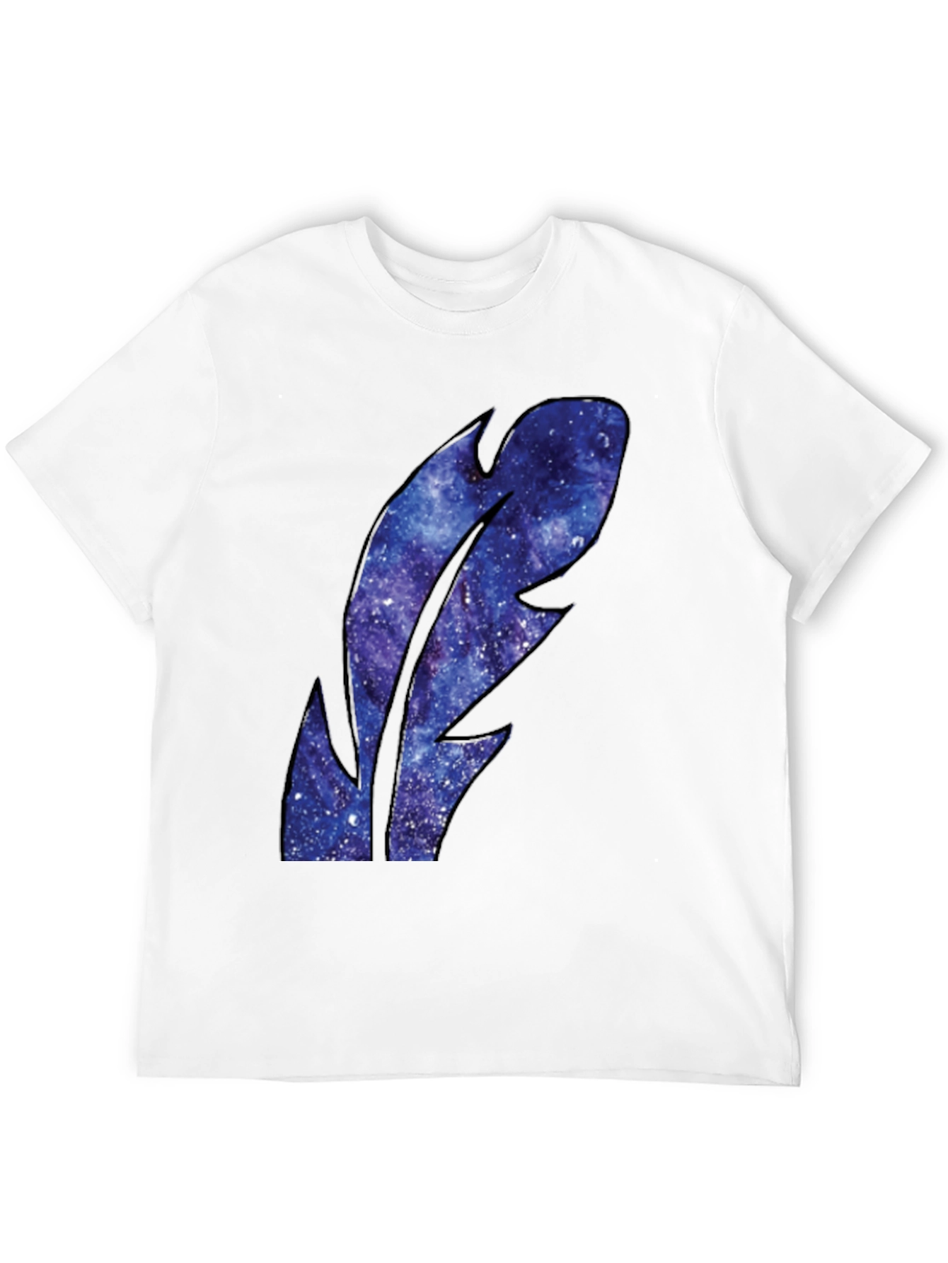 Galaxy Feather Graphic Tee - Mens Black T-Shirt