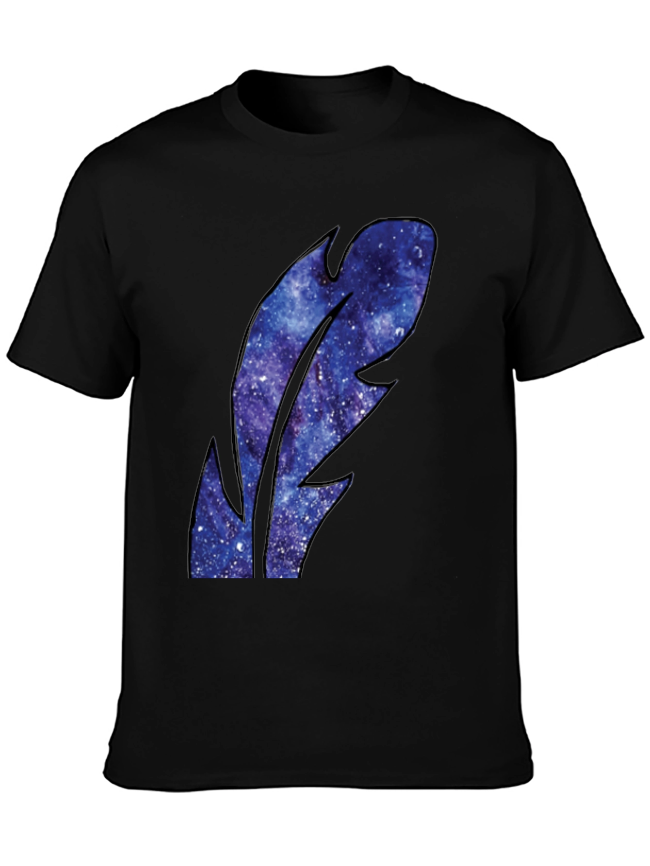 Galaxy Feather Graphic Tee - Mens Black T-Shirt