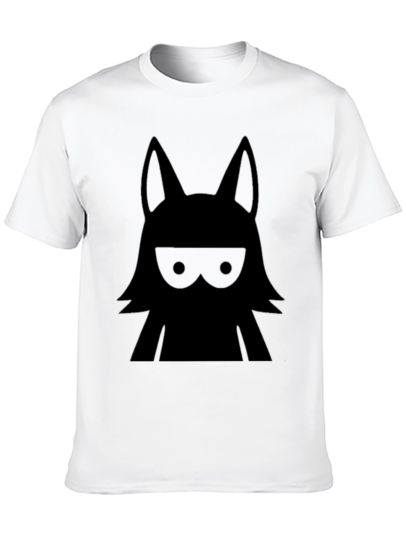 Mens Black Ninja Cat Graphic T-Shirt