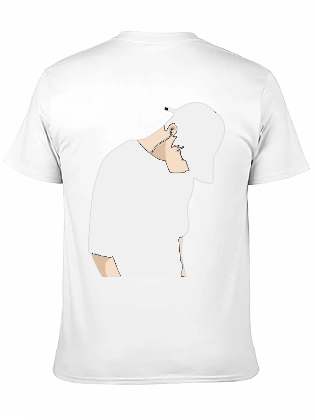 Black T-Shirt with White Graphic Design
