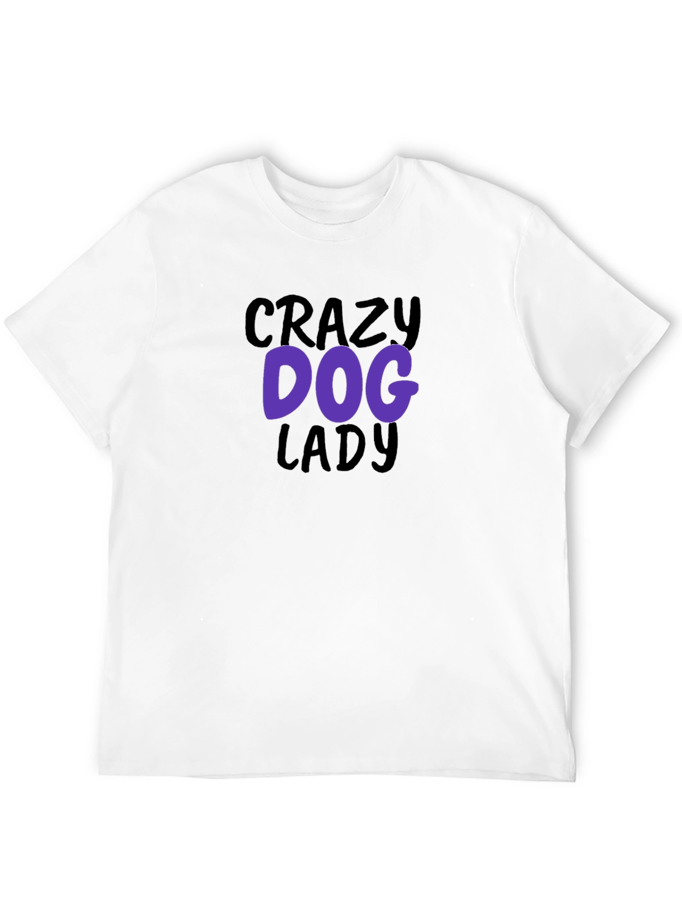 Crazy Dog Lady Graphic T-Shirt - Black