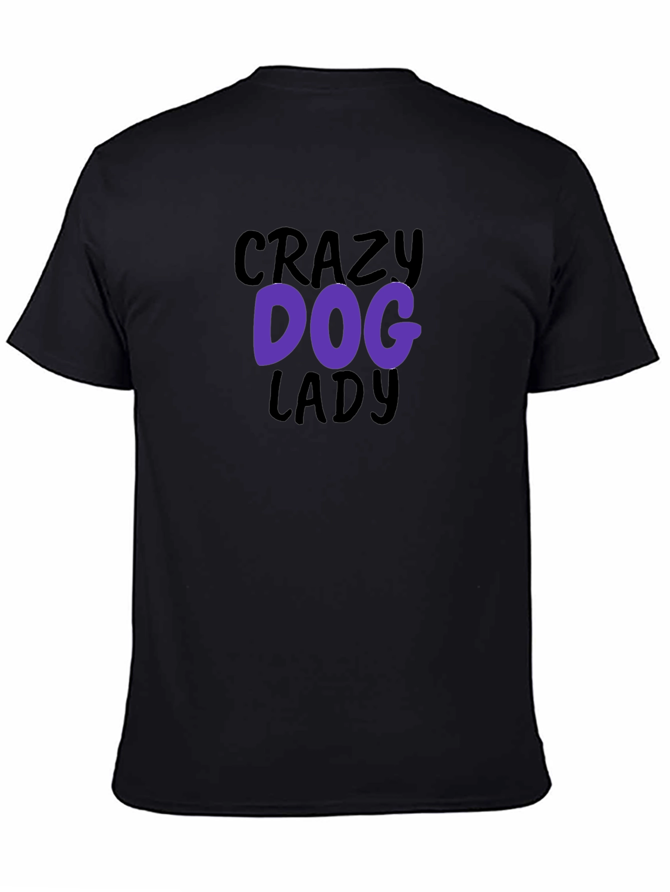 Crazy Dog Lady Graphic T-Shirt - Black